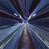 Acceleration II, 100 x 100 cm, oil on canvas, 2019